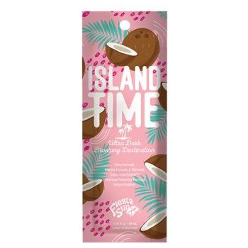 1 packet Island Time Dark Bronzing blend with DHA, Caramel and Black Walnut Extract .75oz