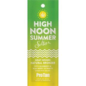 1 free packet High Noon Summer Seltzer Hemp Infused Natural Bronzer Blueberry & Acai Bery Extracts .75oz