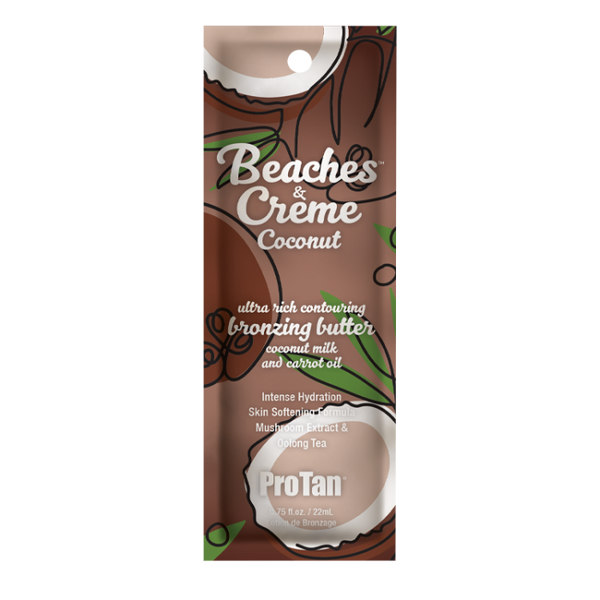 1 packet Beaches & Crème Coconut Ultra Rich Intense Hydrating Bronzing Butter .75oz