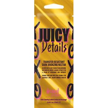 1 packet Juicy Details Transfer Resistant WHITE DHA Bronzer Tattoo Color Fade Protect .5oz