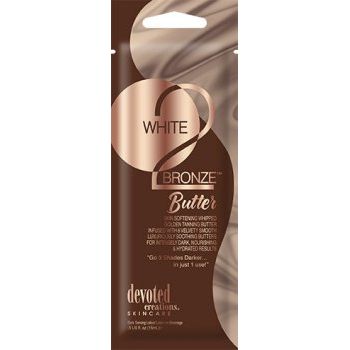 1 packet White to Bronze Butter Bronzer Free Dark Tanning Butter Infused w/6 Glow Enhancing Butters .5oz