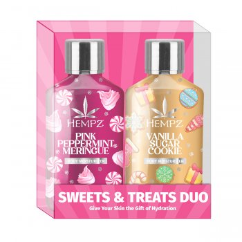 Hempz Sweets & Treats Duo Vanilla Sugar Cookie & Pink Peppermint Meringue 2.25oz Each