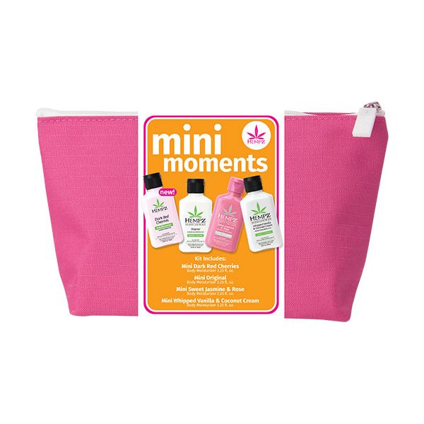 Hempz Mini Moments Moisturizer Gift Set With Bag - 4 Count Limited Edition
