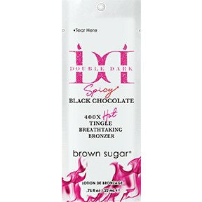 1 packet Brown Sugar Double Dark Spicy Black Chocolate 400X Hot Tingle Bronzer .75oz