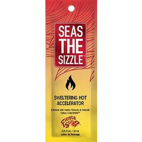 1 packet Seas The Sizzle SWELTERING HOT ACCELERATOR w/Tattoo Color Shield .75 oz TOP SELLER!