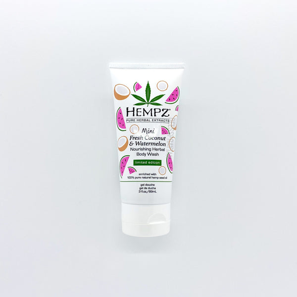 Hempz Fresh Coconut & Watermelon Nourishing Herbal Body Wash 3oz Travel Size Limited Edition