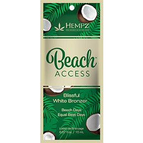 1 free packet Hempz Beach Access Blissful White Bronzer Clear DHA .57oz