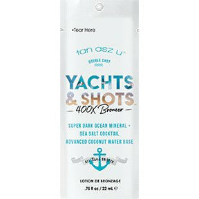 1 packet Yachts & Shots 400X Double Shot Bronzer Super Dark Ocean Mineral & Sea Salt Cocktail .75oz