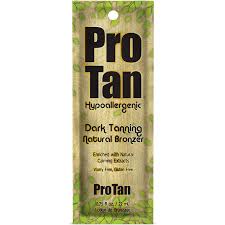 1 packet Pro Tan Hypoallergenic Natural Bronzer Sensative Skin Formula .75oz